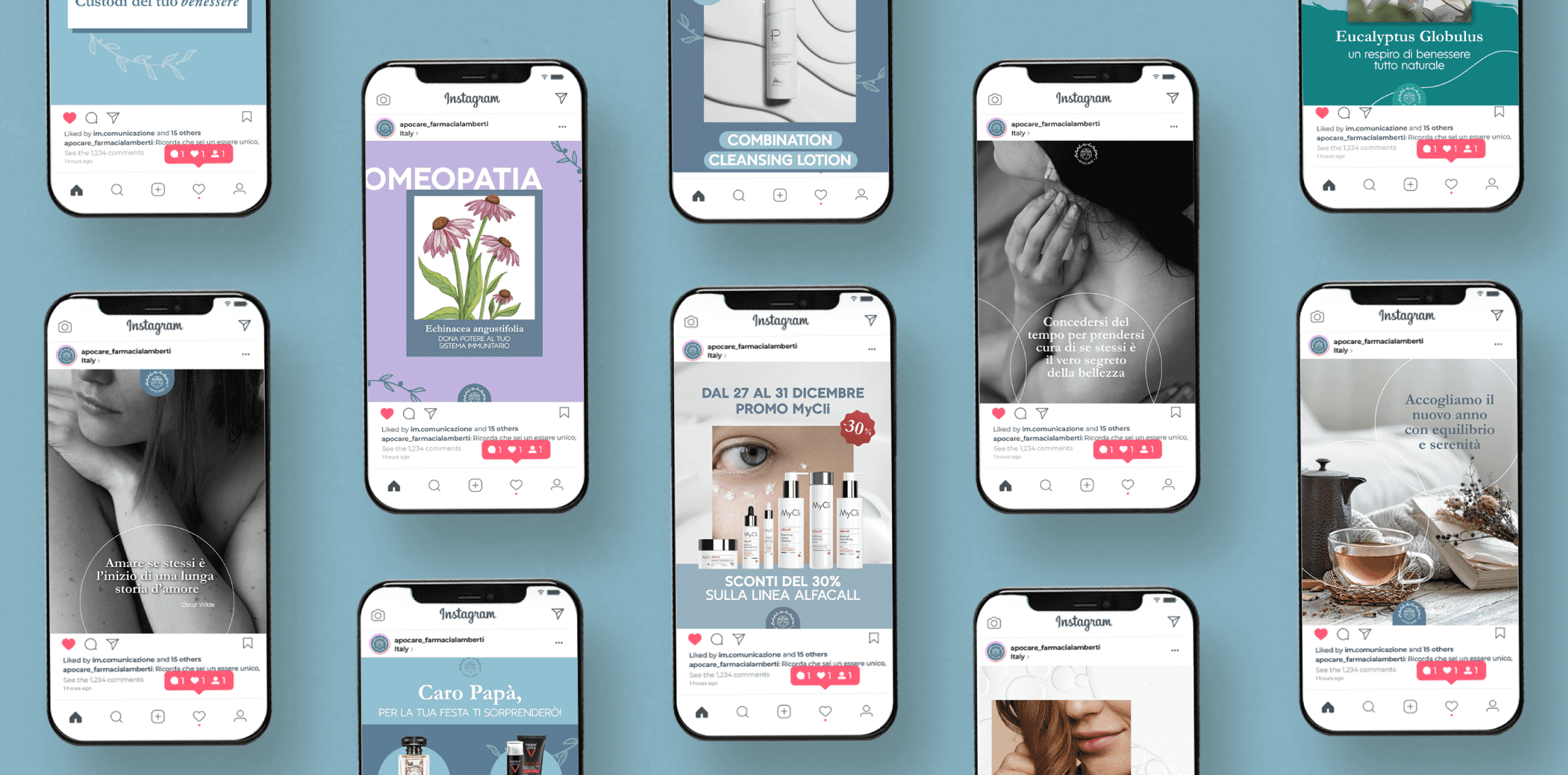 Apocare_feed_social I'M per Apocare - Strategia di marketing integrata